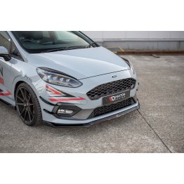 Накладка сплиттер на передний бампер Вар2 на Ford Fiesta VIII ST